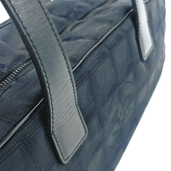 Chanel New Travel Line Mini Boston Bag Serial No 7 Nylon Black Handbag Black - Picture 9 of 15